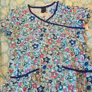 Tokidoki print scrub top XS NWT