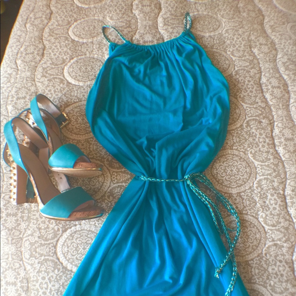 Cute teal summer dress