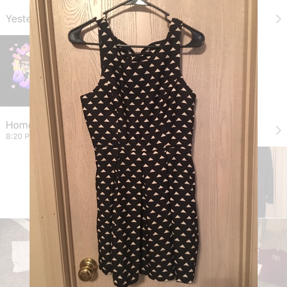 Black and White Pattern Dress with cutouts