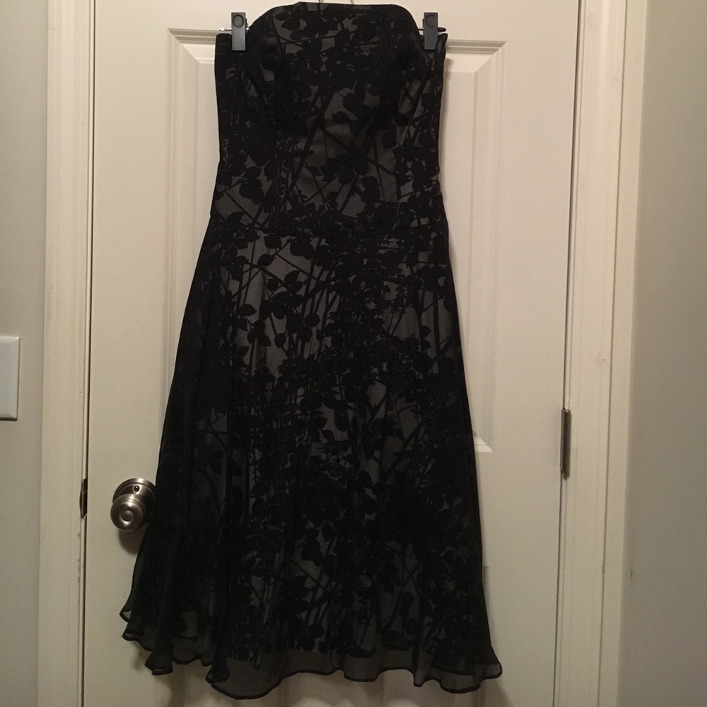 Strapless black dress