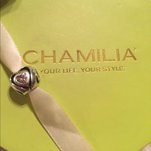 Chamilia Mother's Heart light pink CZ charm