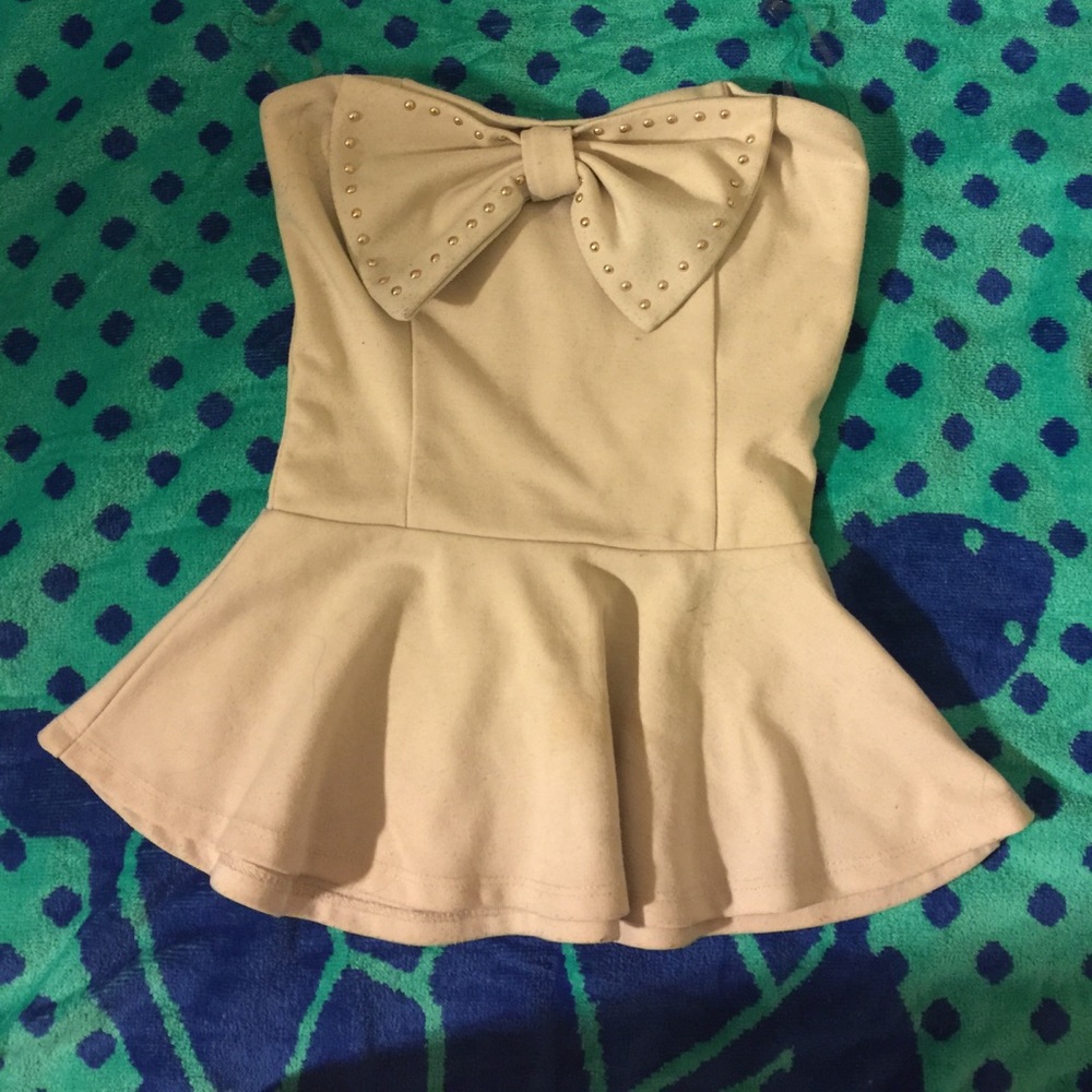 Pink peplum top