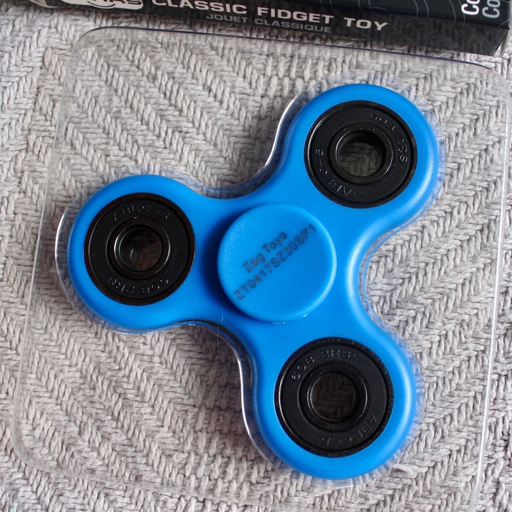 Blue fidget spinner