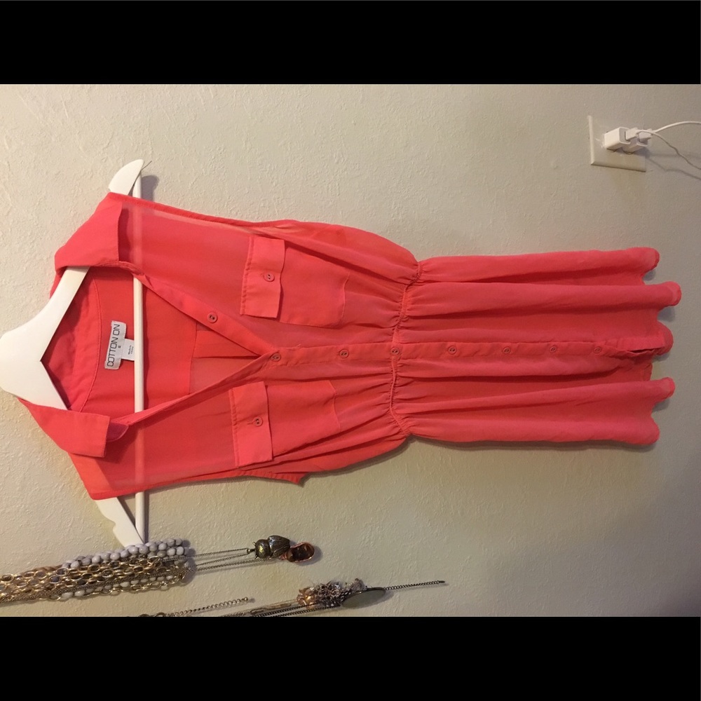 Collared beach cover up/dress