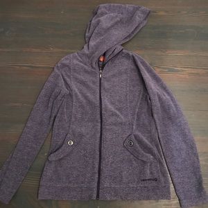 Heathered purple zip up fleece