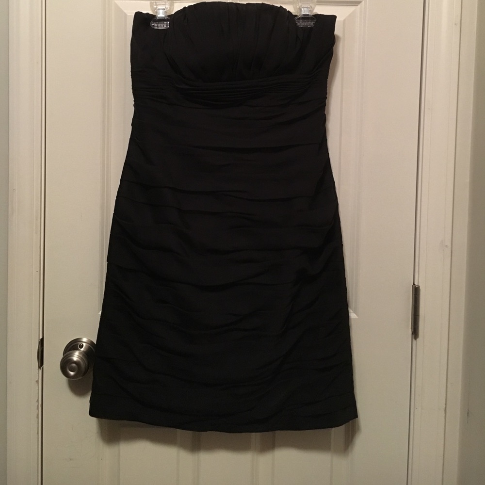 Black strapless dress