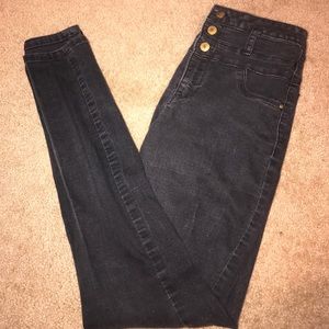 High rise skinny jeans
