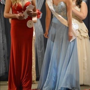 Blue prom or pageant dress