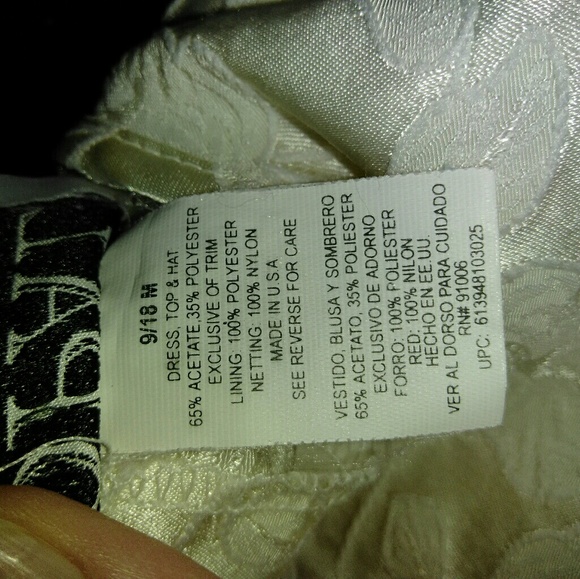 White formal kids toddler dress - Picture 3 of 5