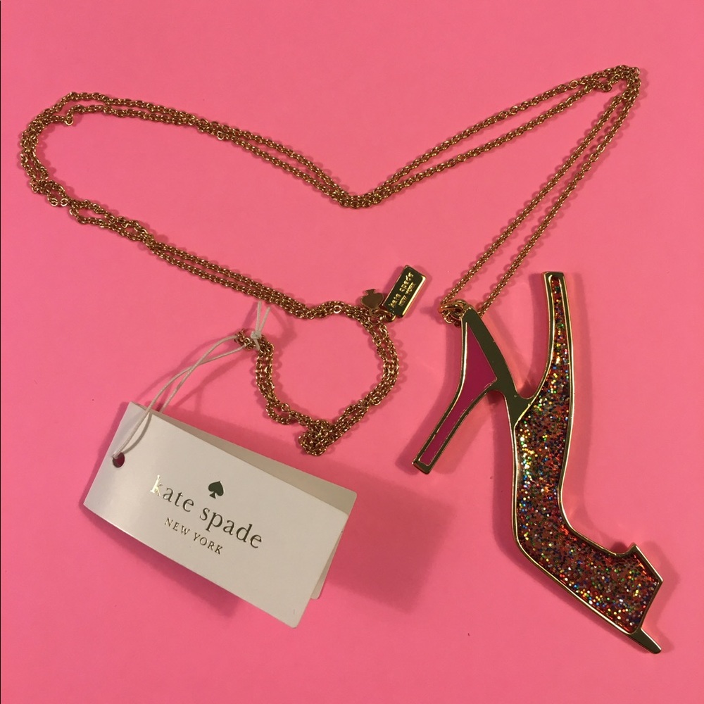 Kate Spade Glitter Shoe Necklace