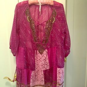 Free People beaded tunic/ dress