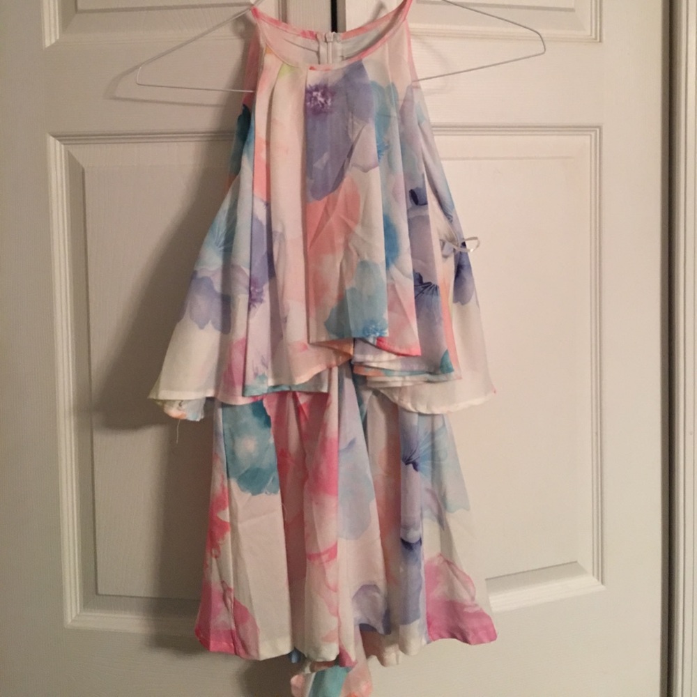 Pastel floral romper