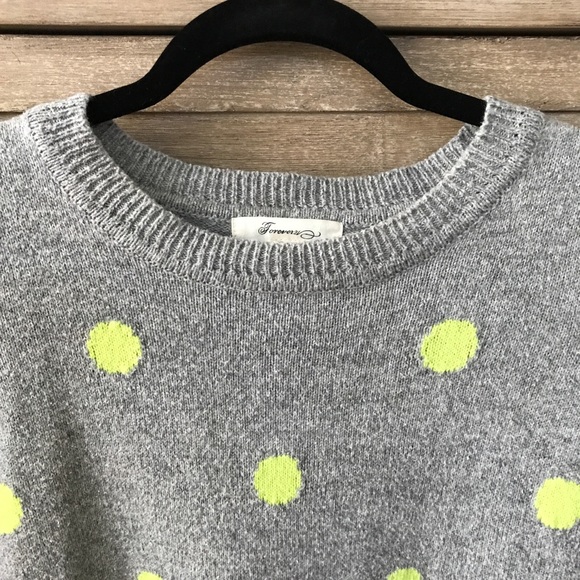 Neon Polka Dot sweater size small from Forever 21 - Picture 2 of 2