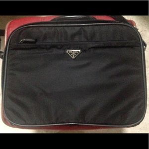 SOLD PRADA black computer case nylon leather