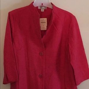 Cold water creek Red crinkle jacket size PM 10-12