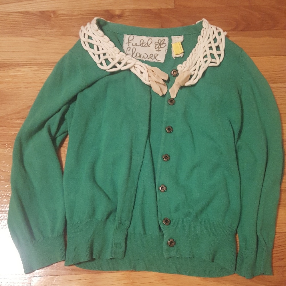 Anthropologie field flower small cardi