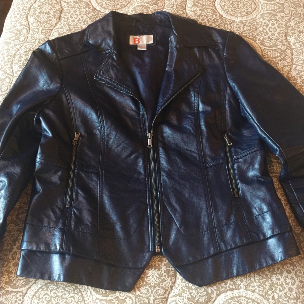 Blue faux leather Jacket