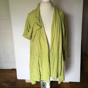 EUC Crystal-Kobe Asymmetrical Cardigan - Lime 1X