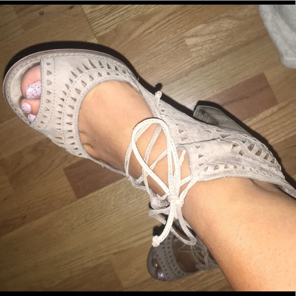 Vince Camuto heeled booties. SO comfy!