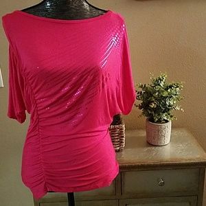 Daytrip Fushia Pink Sequin Dress Top Size XS
