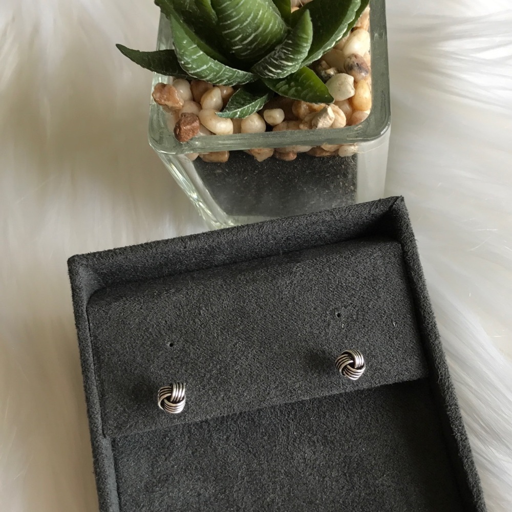 925 Silver Knot Stud Earrings 6mm
