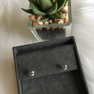 925 Silver Knot Stud Earrings 6mm