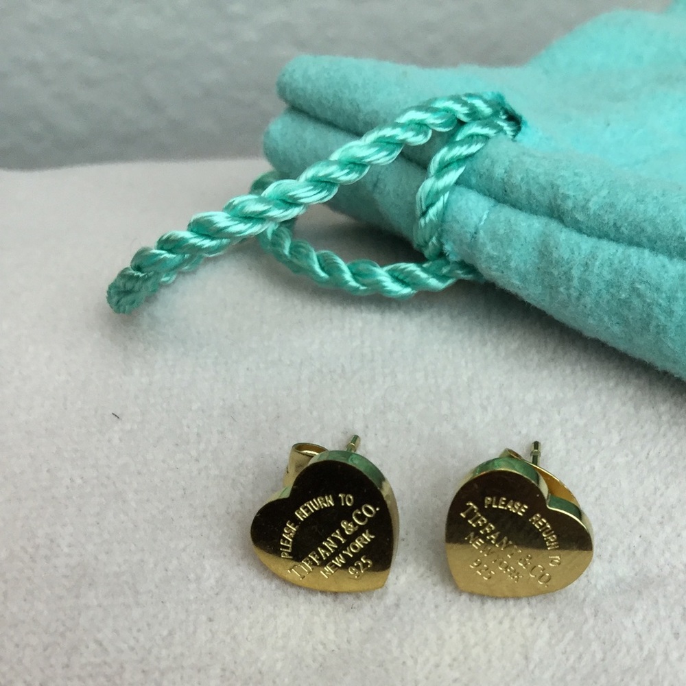 Tiffany &Co. "Please Return to" heart  Earrings