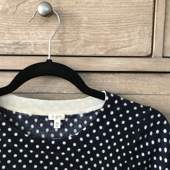 J Crew Polka Dot sweater size xs 100% merino wool - Picture 2 of 2