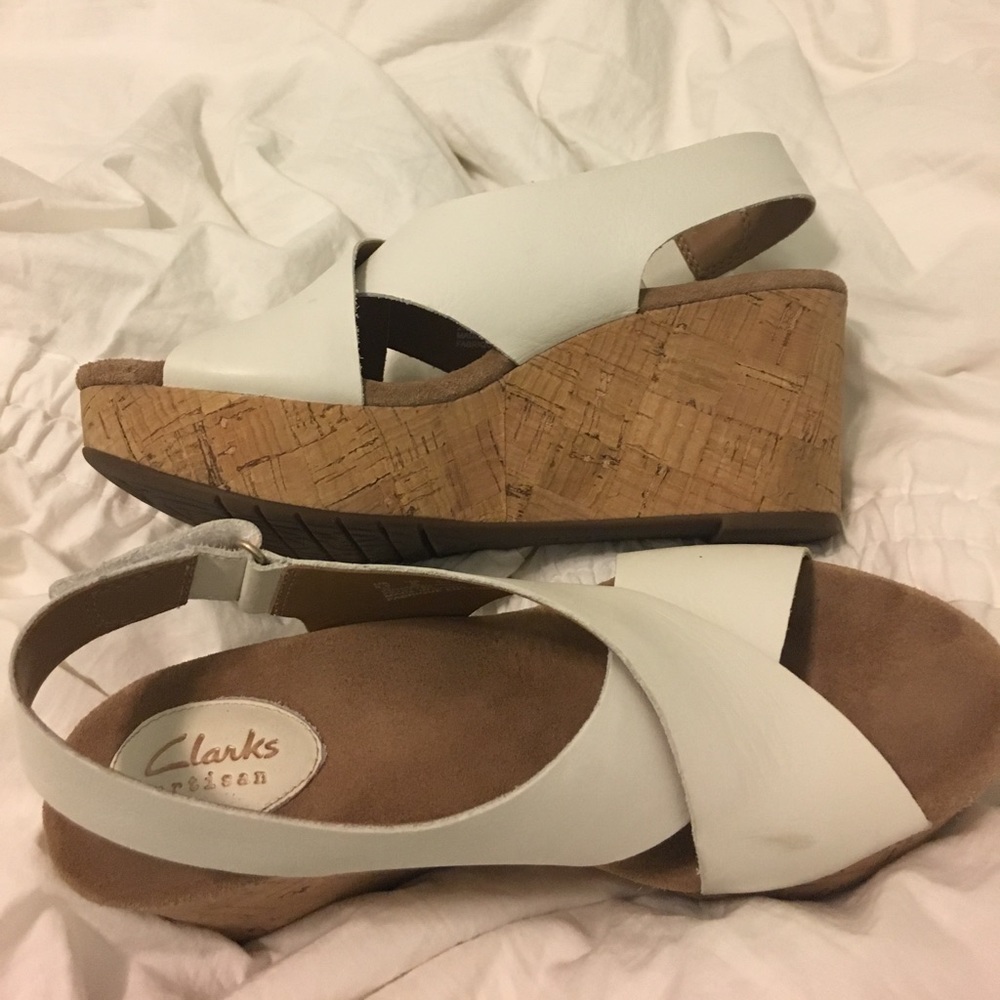 White crossed trendy wedges!!!
