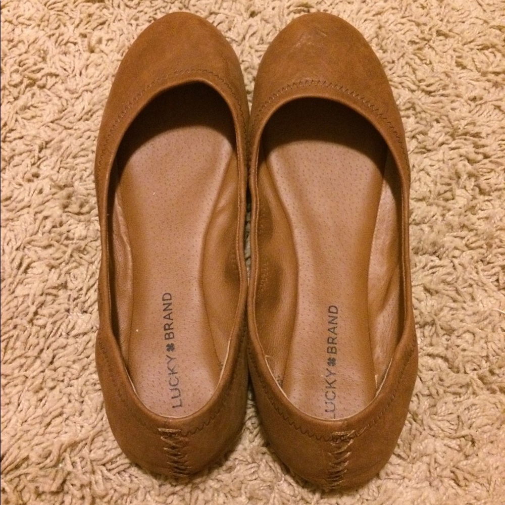 Lucky Brand flats size 10 tan