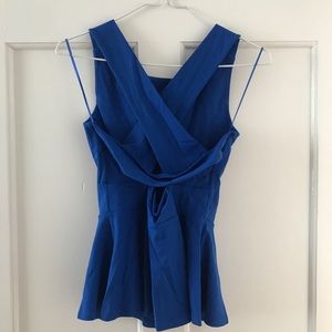 Strappy Back Peplum Top