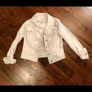 White jean jacket- stretch cotton
