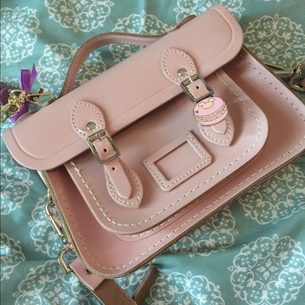 Dusty pink Cambridge satchel tote mini crossbody