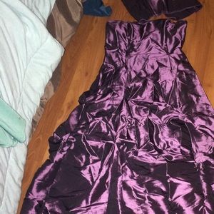 Formal Dark Purple Dress w/ Sash with Size 8