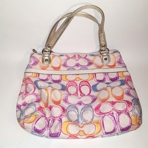 COACH Poppy Scribble Tote