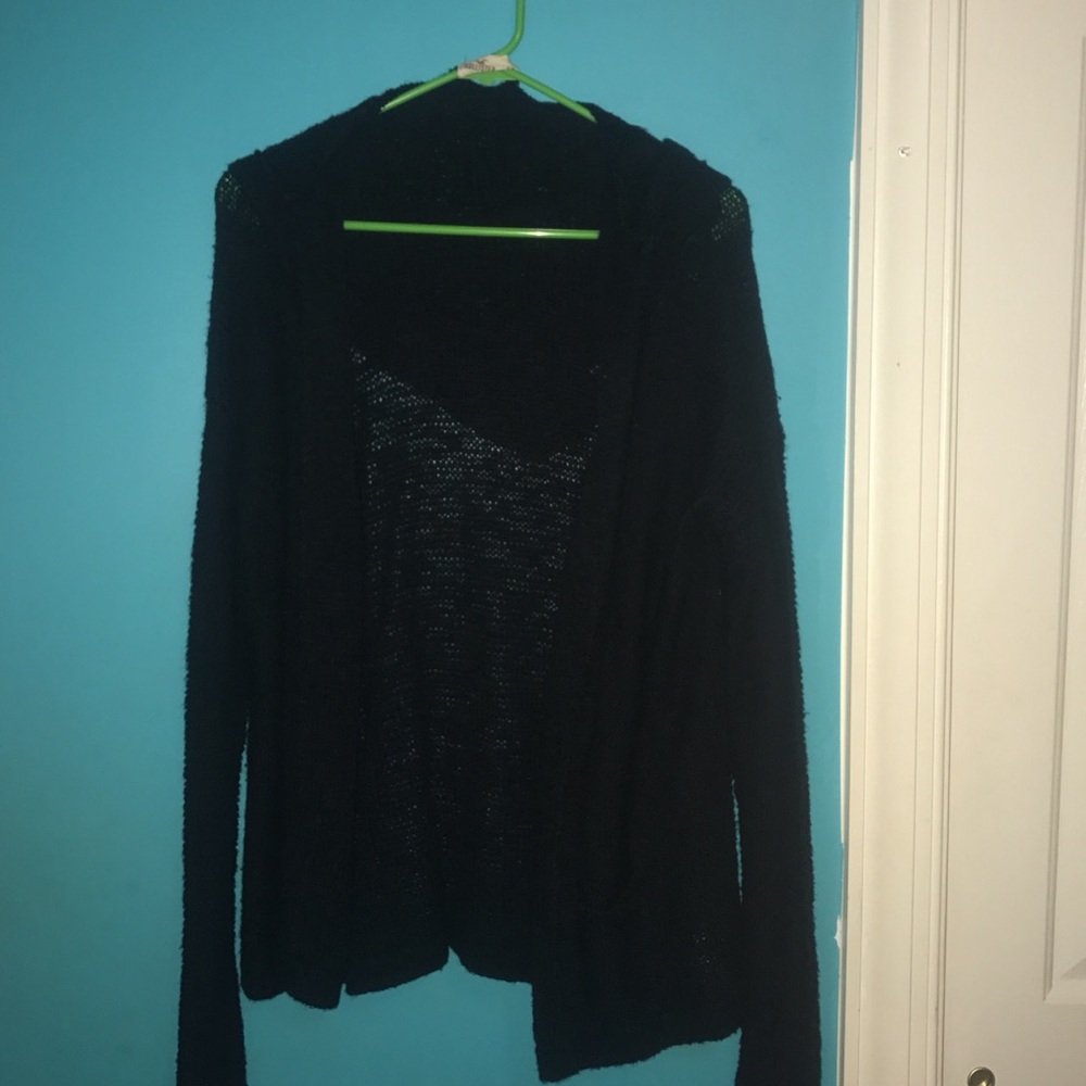 Hollister dark navy sweater cardigan