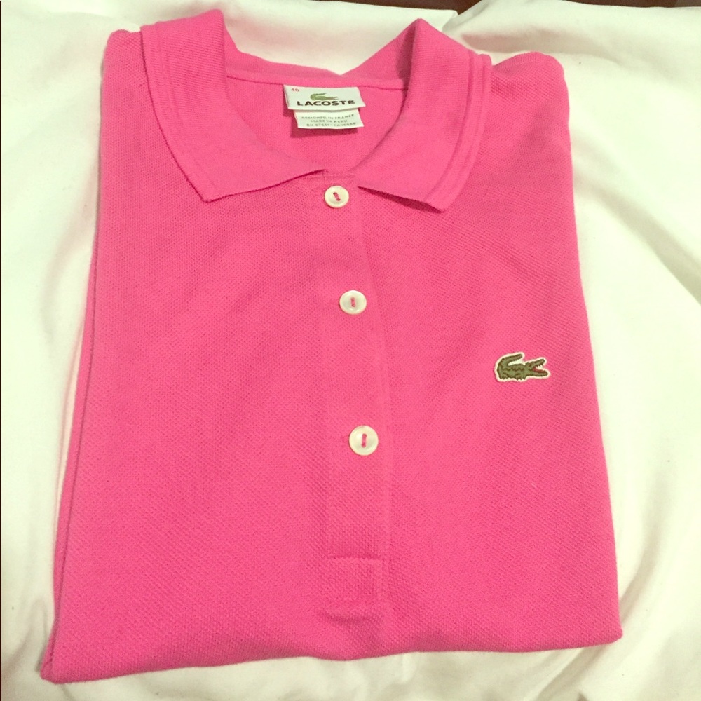 Lacoste Pink Polo Shirt