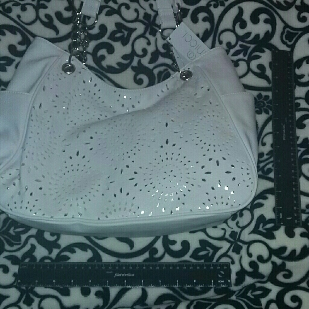 New white handbag