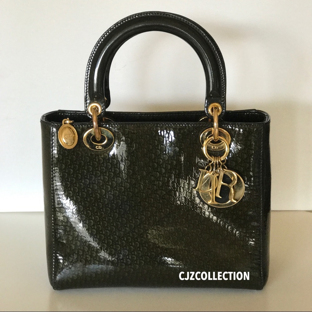 Medium Lady Dior in Monogram Leather (SUPER RARE!)