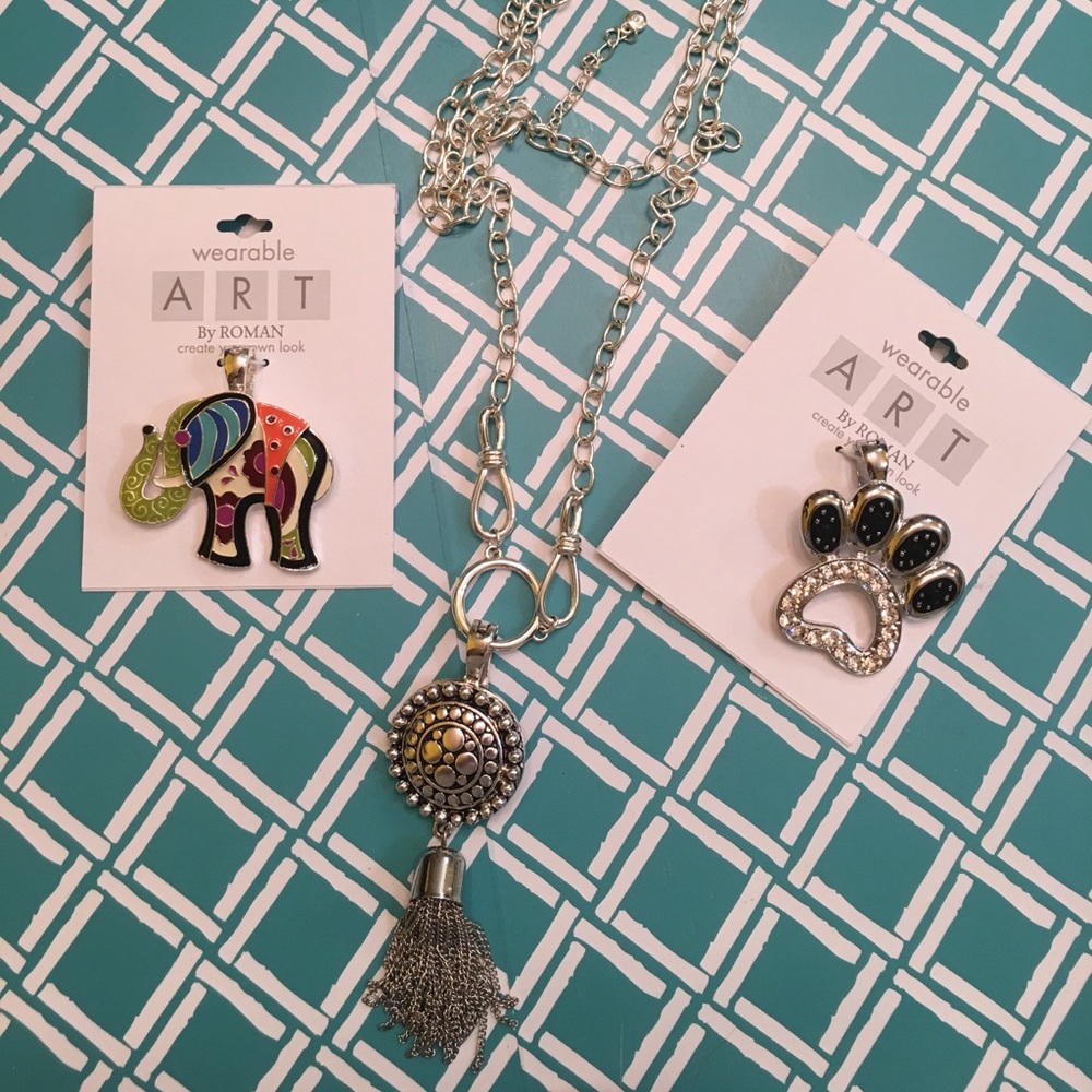 UNIQUE! Necklace with interchangeable charms