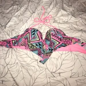aztec printed swim suit top