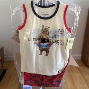 Lucky Brand Boys Tank and Board Shorts, NWT