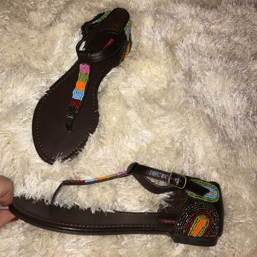 Beaded gladiator sandals