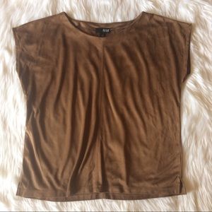 Faux Suede Boxy Tee by ana