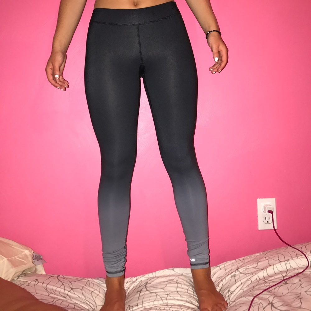 black faded into grey leggings