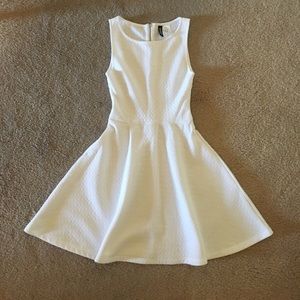 H&M White Fit and Flare Dress