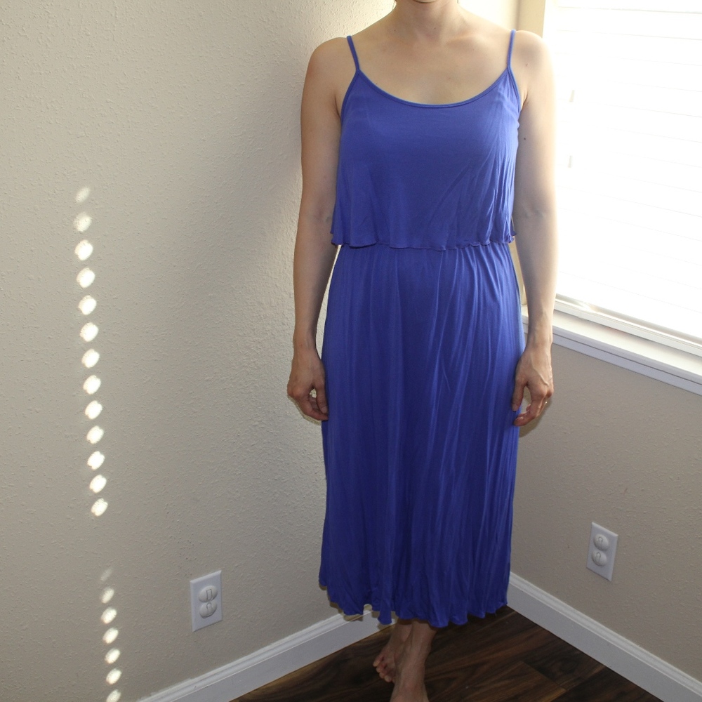 Cute Summer Blue/Purple Maxi Dress!