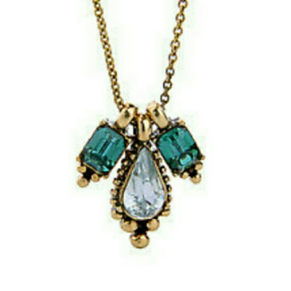 Water Drop Necklace with 3 Charms