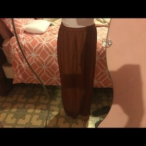 long silky skirt
