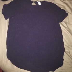 High neck line navy blue shirt!